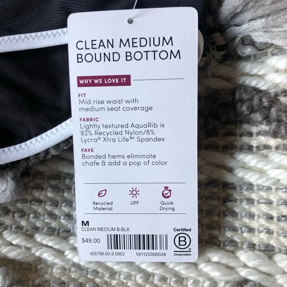 Athleta Clean Medium Bound Bottom swim M - Picture 5 of 7